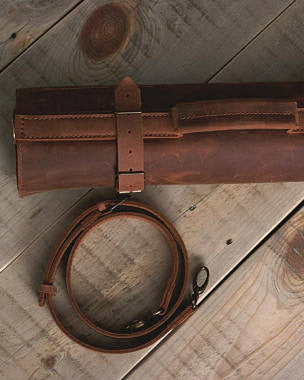 Chefs Leather Knife Roll Case