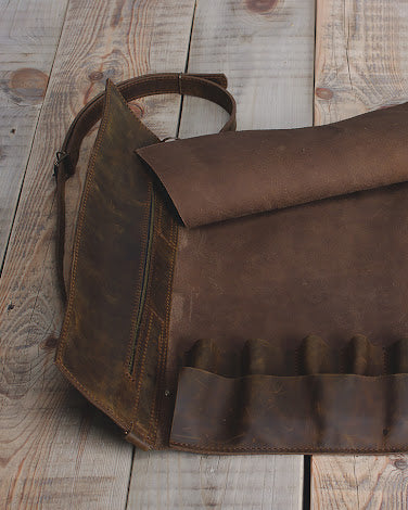 Chefs Leather Knife Roll Case