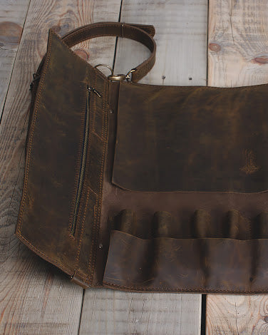 Chefs Leather Knife Roll Case