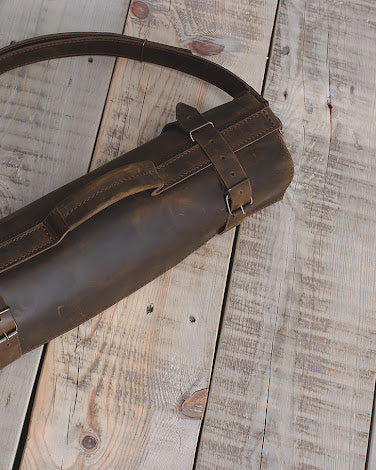 Chefs Leather Knife Roll Case