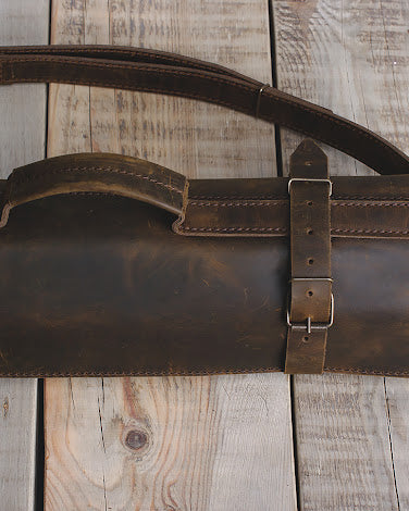 Chefs Leather Knife Roll Case