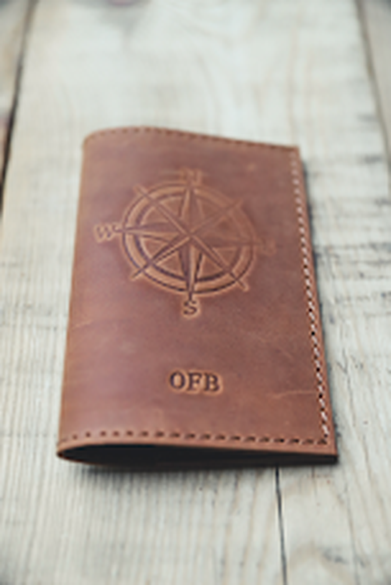 Personalized Leather Passport Cover