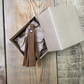 Leather Tassel Keyring in a Kraft Box