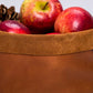 Rustic Style Storage Leather Basket / Decorative Hide Basket