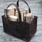 Handmade Leather Firewood Basket