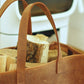 Handmade Leather Fire Log Basket